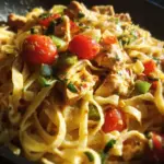 One Pot Spicy Cajun Chicken Alfredo Skillet