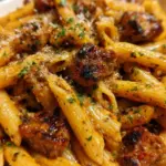 Sweet Smoky BBQ Garlic Butter Sausage Penne