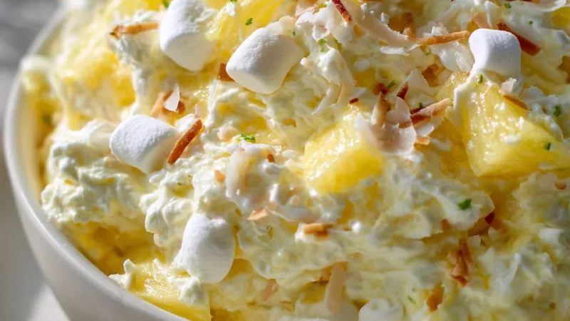 Delicious Pina Colada Fluff Recipe – Tropical Dessert Delight!