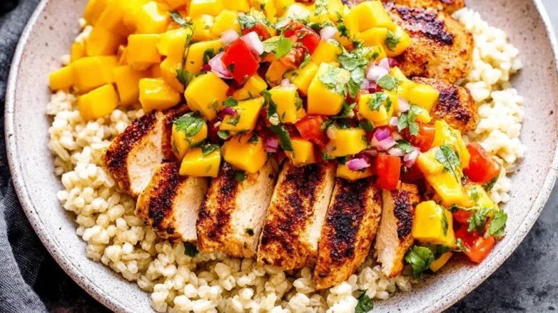 Chipotle Lime Grilled Chicken with Mango Salsa
