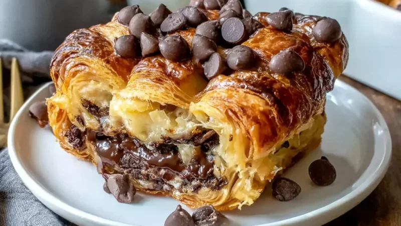 Chocolate Croissant Breakfast Bake