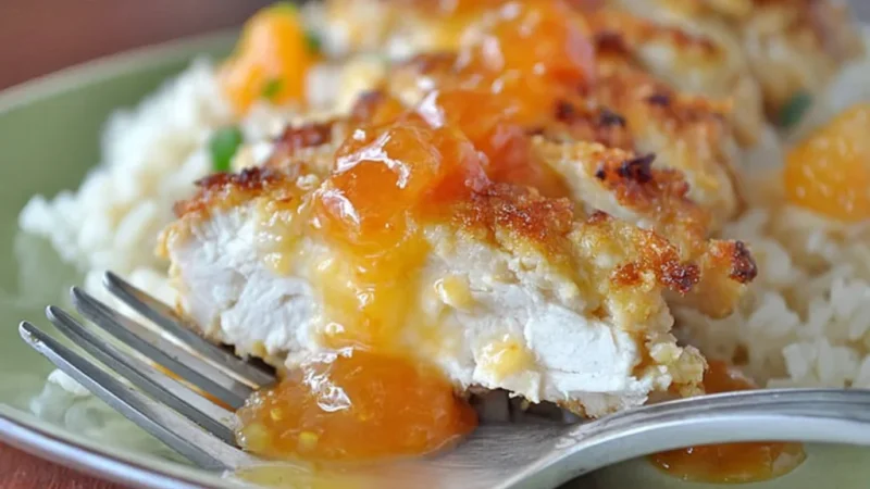 Coconut Chicken with Apricot Sauce