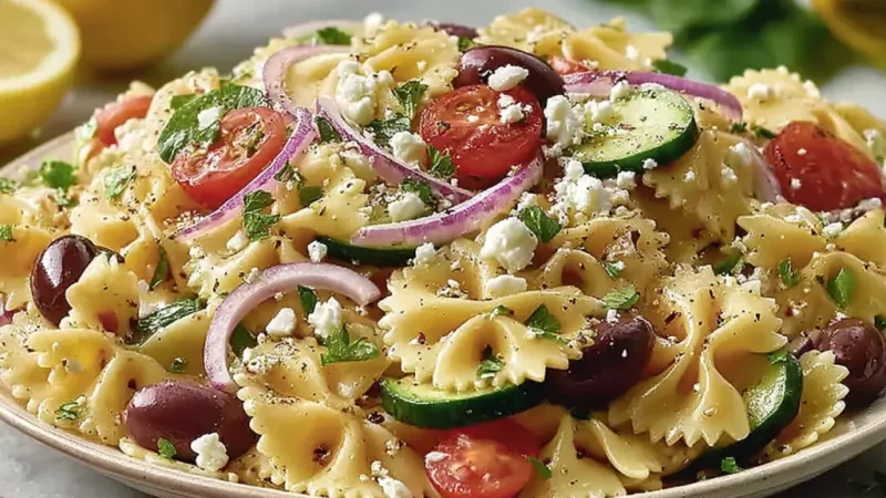 Feta Mediterranean Pasta Salad