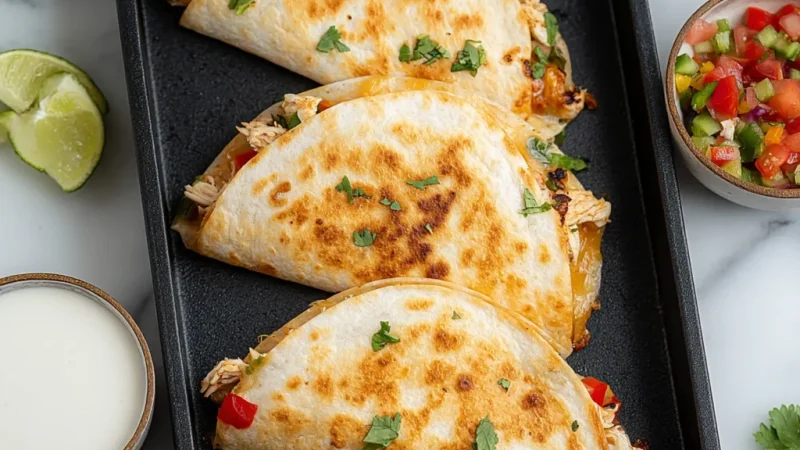 Healthy Baked Chicken Quesadilla