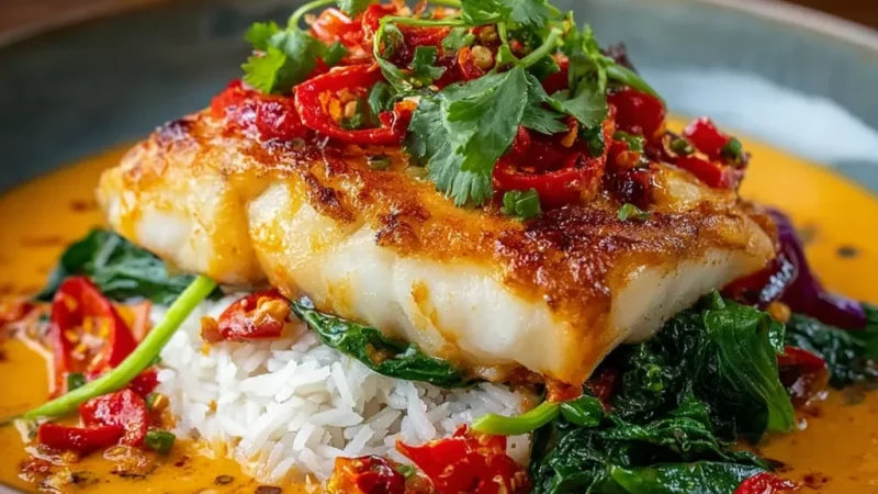 Tropical Grouper with Spicy Coconut