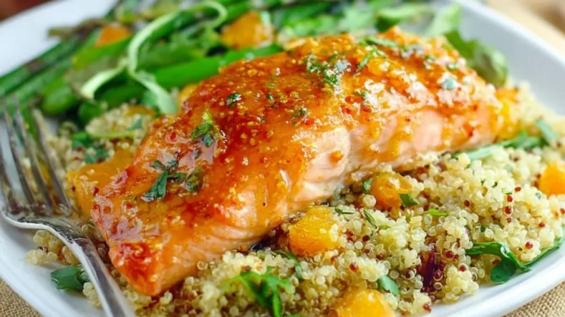 Apricot Dijon Glazed Salmon