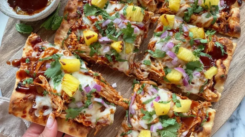 BBQ Chicken Pineapple Flatbread