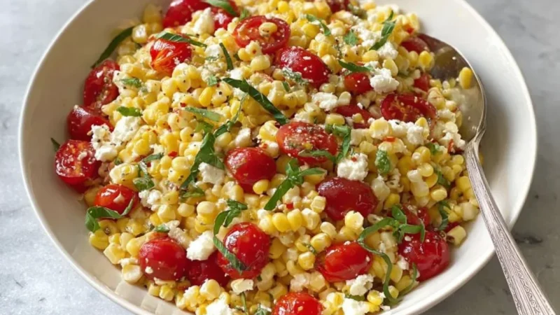 Corn Tomato and Feta Salad