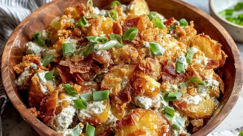 Crispy Smashed Potato Salad