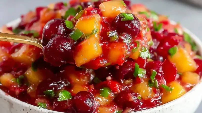 Healthy Peach Cherry Salsa