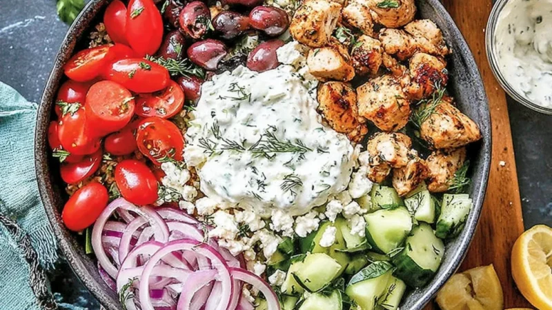 Low-Carb Greek Chicken Bowls (Keto, Gluten-Free)