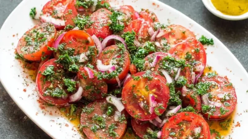 The Best Marinated Tomatoes Salad