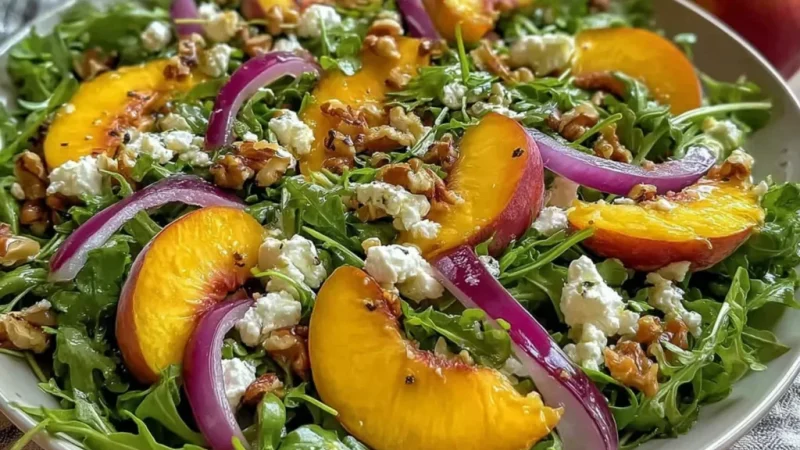 Peach Arugula Salad