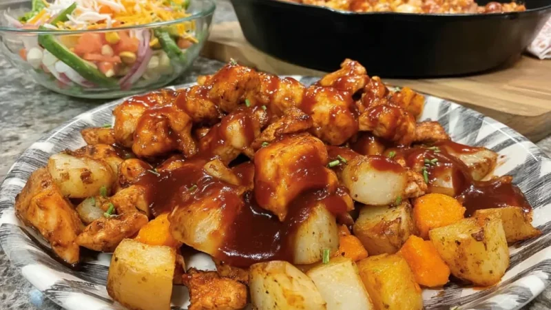 BBQ Chicken Potato Skillet