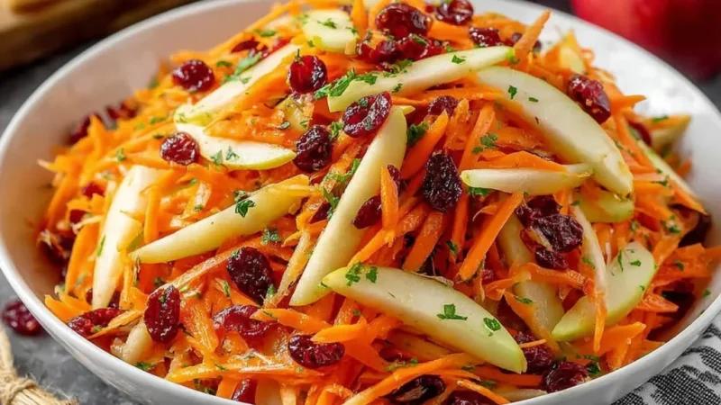 Refreshing Apple Cranberry Carrot Salad