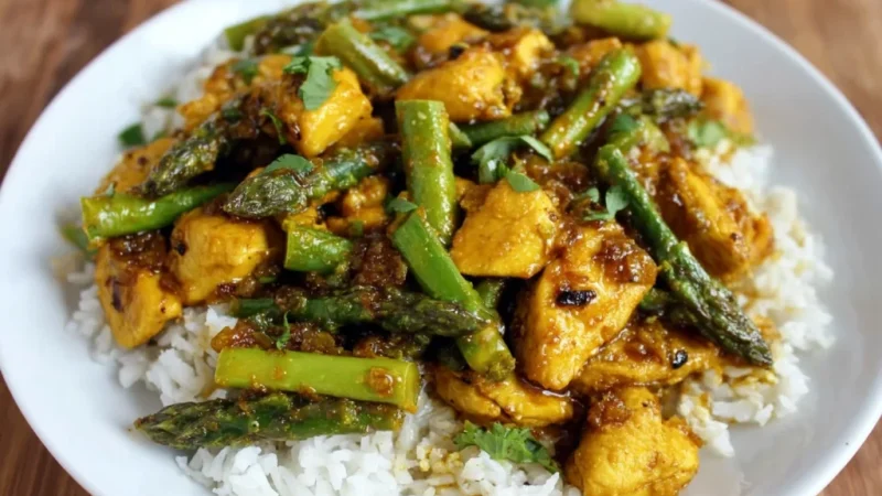 Turmeric Chicken with Asparagus