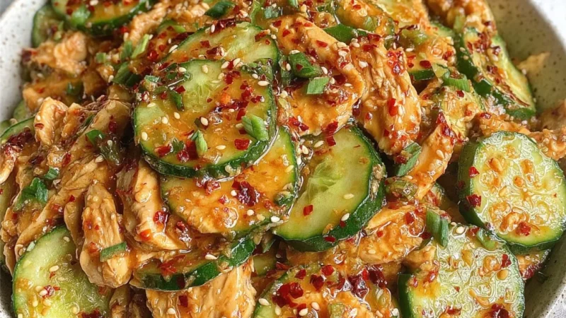 Thai Cucumber Salad with Chicken