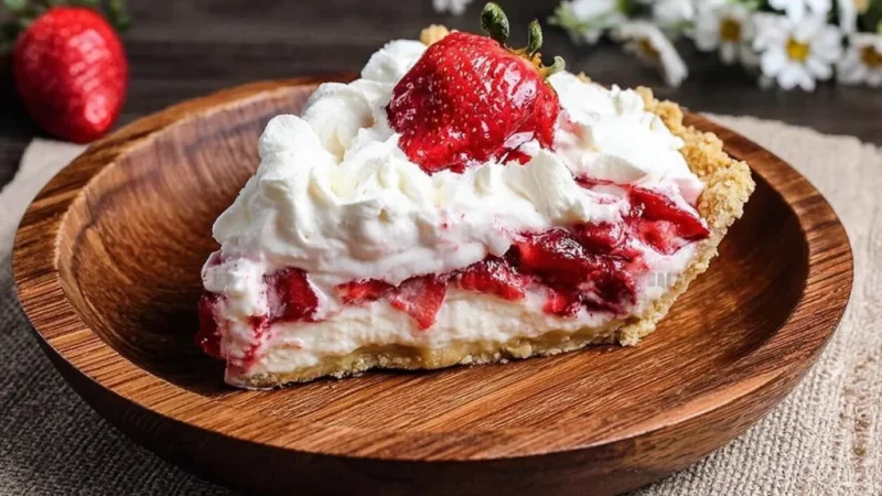 Strawberries and Cream Pie