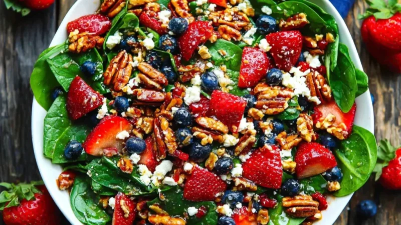 Strawberry Spinach Salad