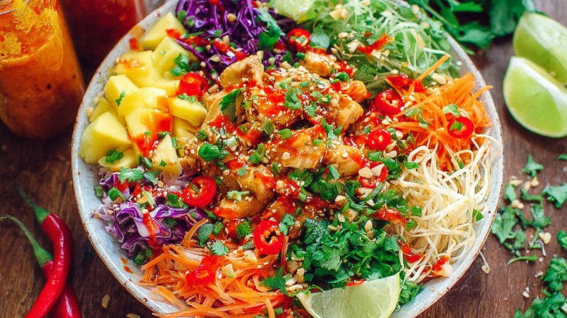 Thai Sweet Chili Chicken Buddha Bowls
