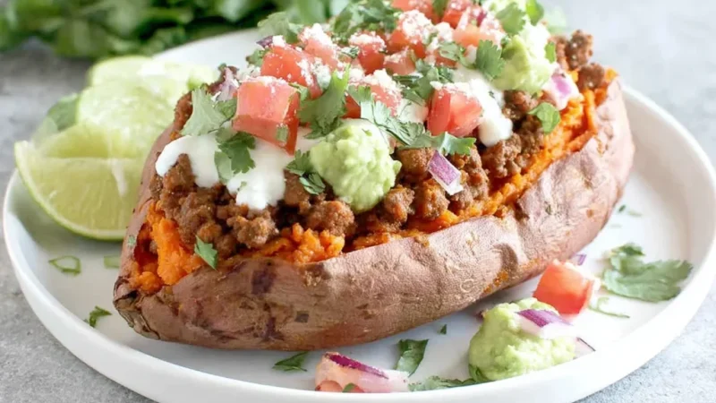Taco Stuffed Sweet Potatoes