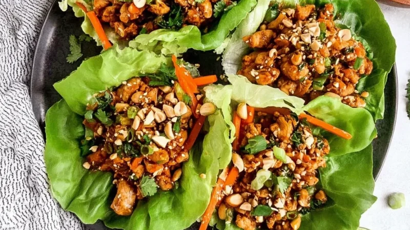 Thai Chicken Lettuce Wraps