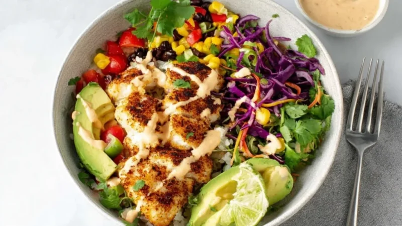 Baja Fish Taco Bowls