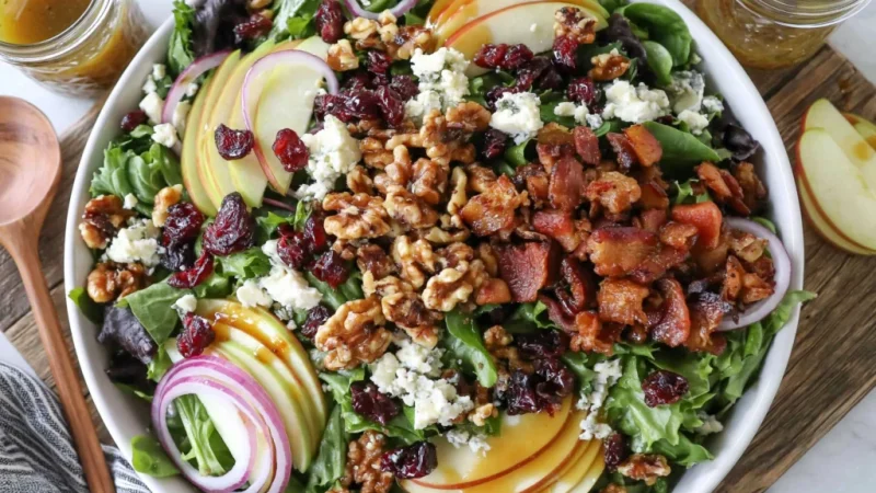 Blue Cheese Apple Walnut Salad