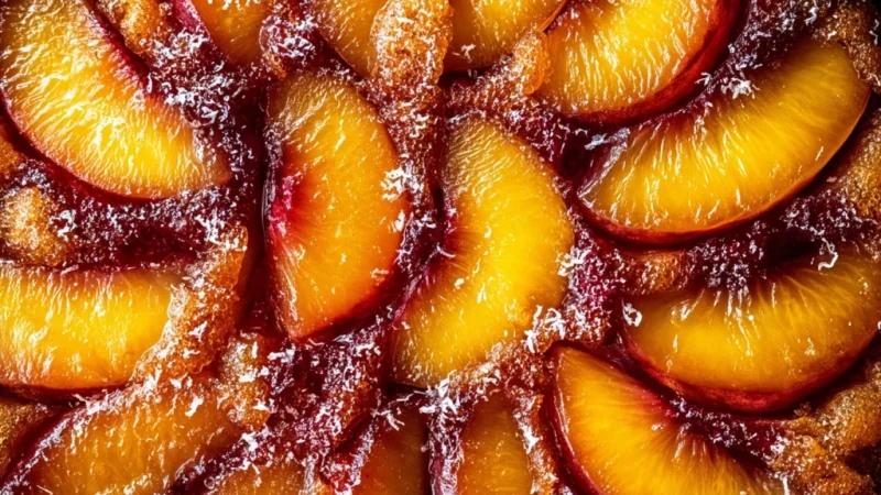 Bourbon Peach Upside Down Cake