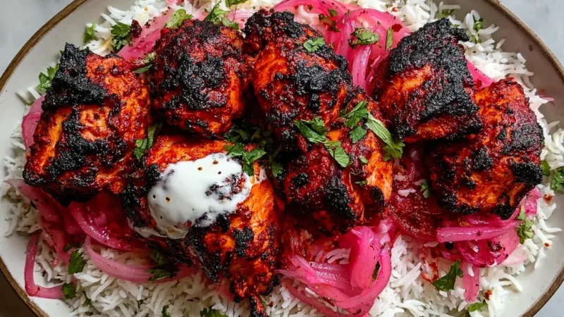Chicken Tandoori with Cilantro Rice