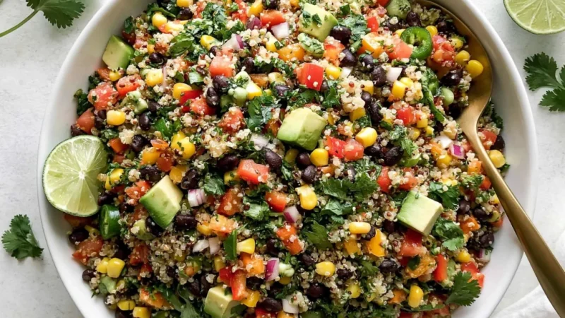 Chili Lime Quinoa Black Bean Salad