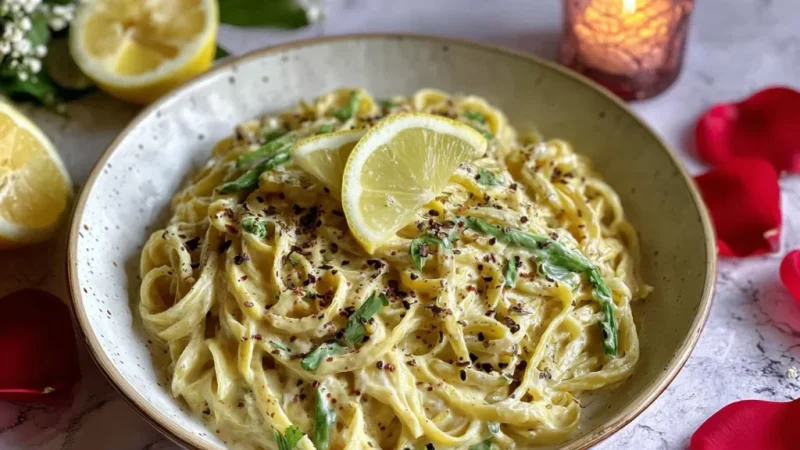 Easy Creamy Lemon Garlic Pasta