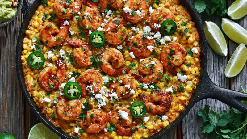 Mexican Street Corn and Shrimp