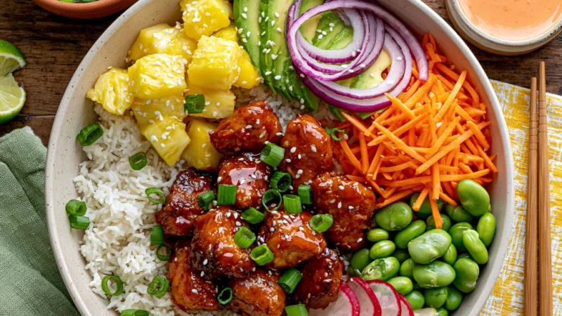 Hawaiian Chicken Poke Bowl
