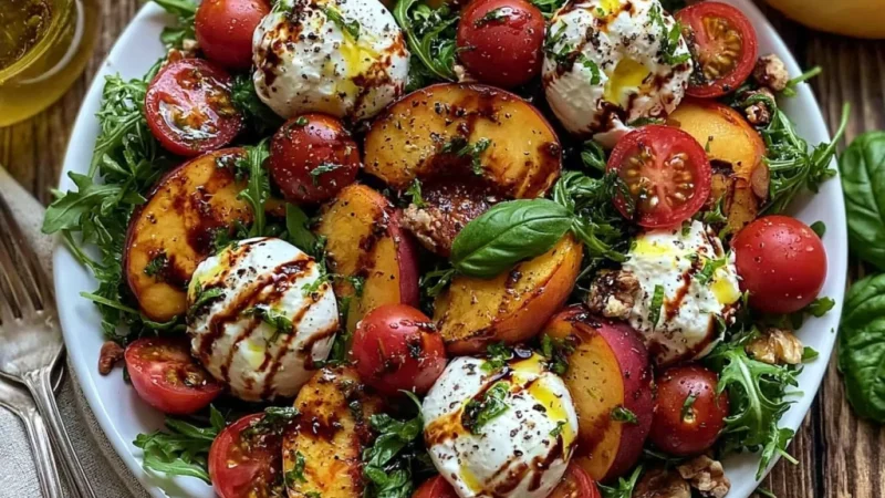 Peach Burrata Summer Salad