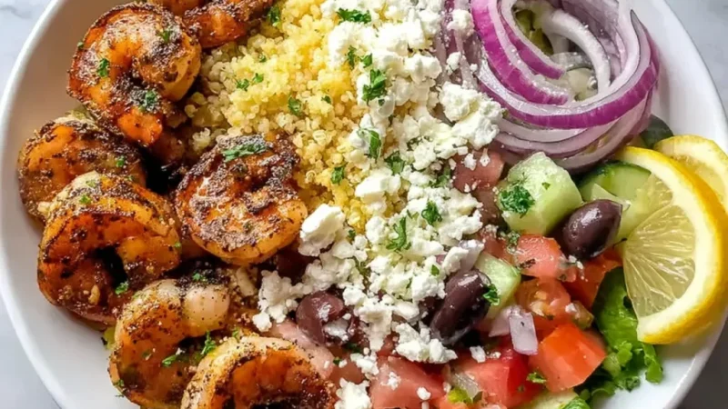Greek Shrimp Mediterranean Bowl