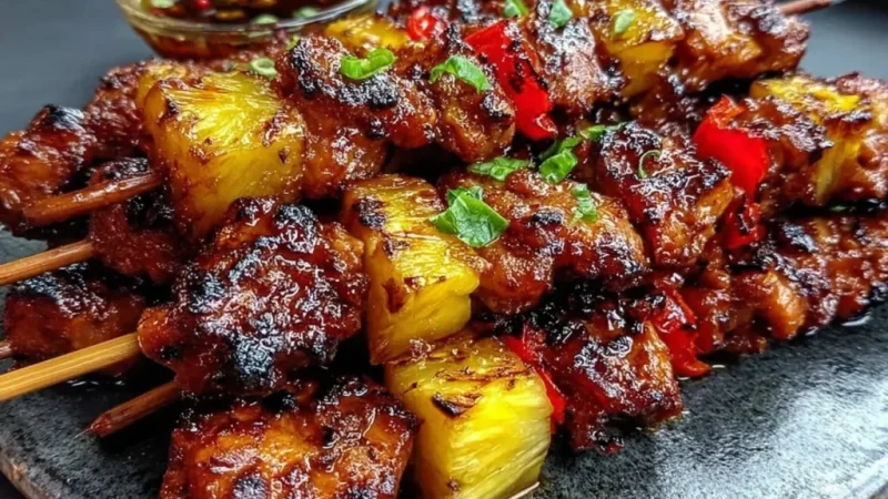 Hawaiian Teriyaki Chicken Kabobs