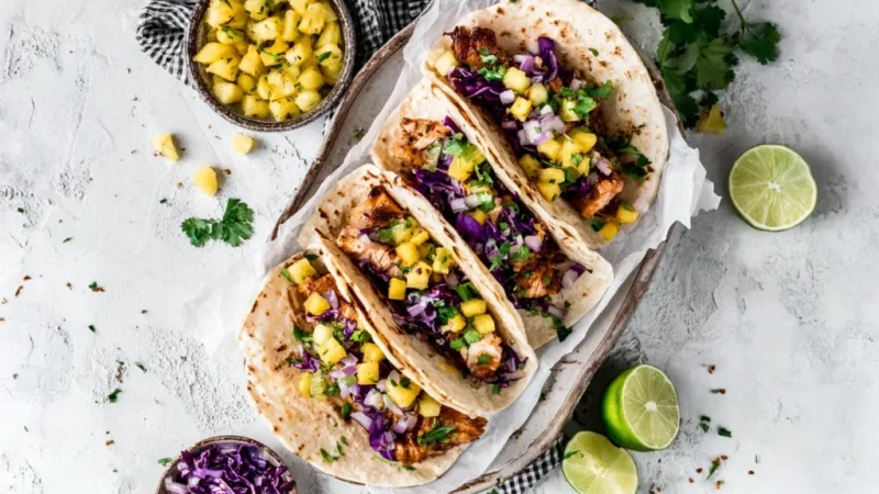 Hawaiian Huli Huli Chicken Tacos