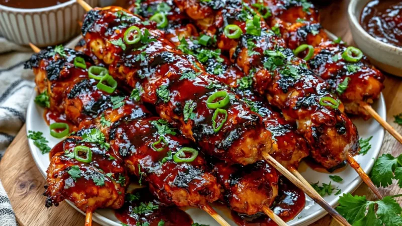 Honey Chipotle Grilled Chicken Skewers