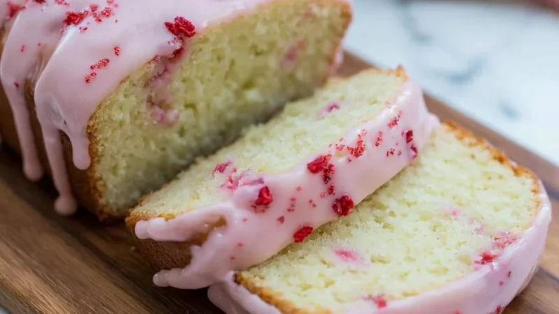 Raspberry Glazed Key Lime Cake