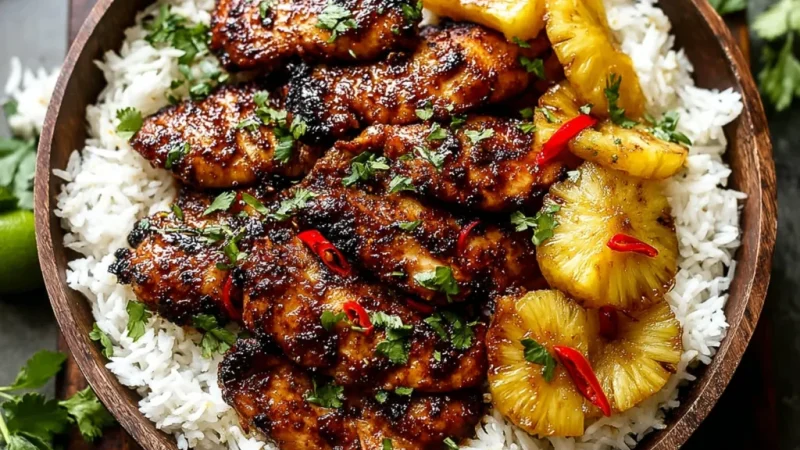 Hawaiian Chicken & Coconut Rice