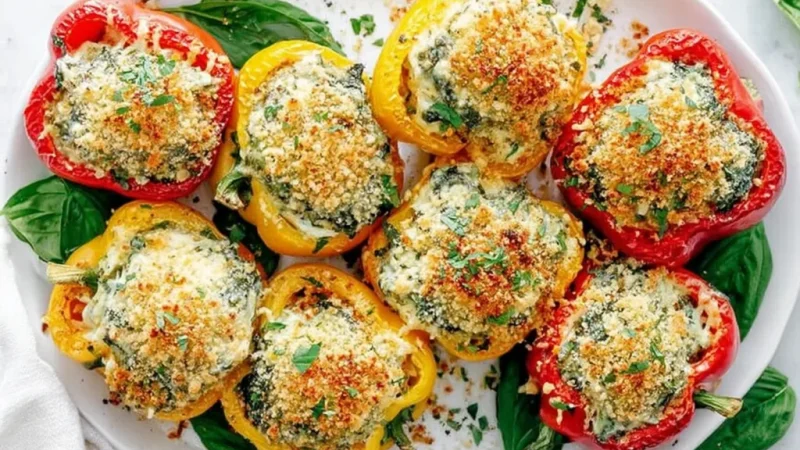Tuscan Ricotta Stuffed Peppers