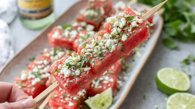 Watermelon Tajin Skewers
