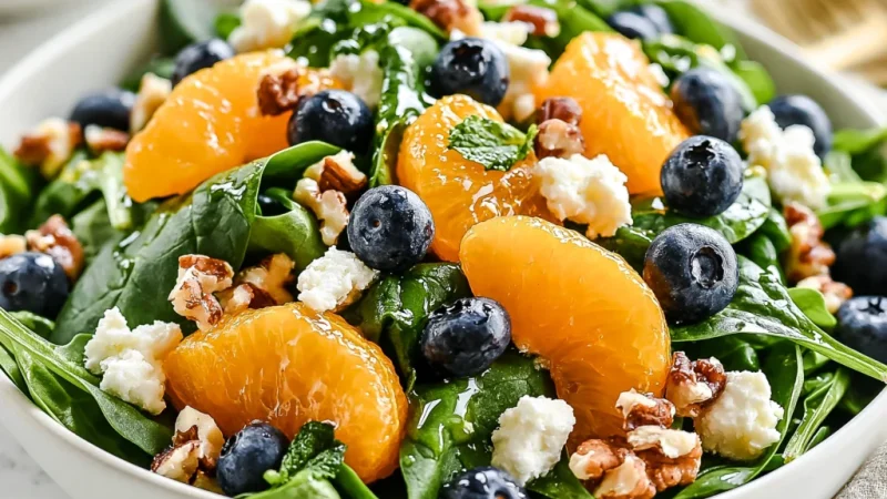Blueberry Citrus Spinach Salad