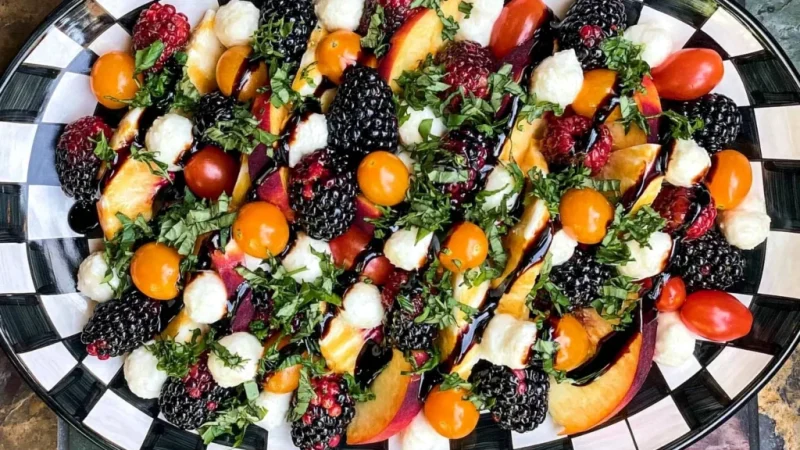 Summer Fruit Caprese Salad