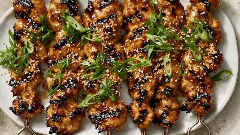 Honey Garlic Asian Chicken Kabobs