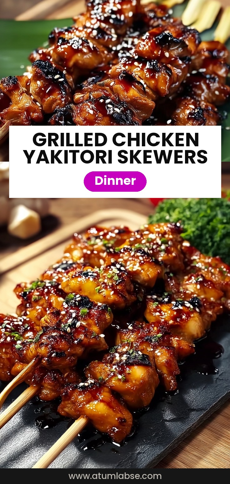 Grilled Chicken Yakitori Skewers