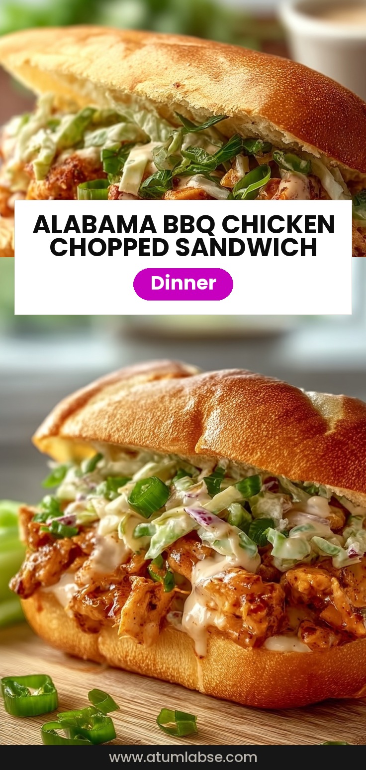 Alabama BBQ Chicken Chopped Sandwich 