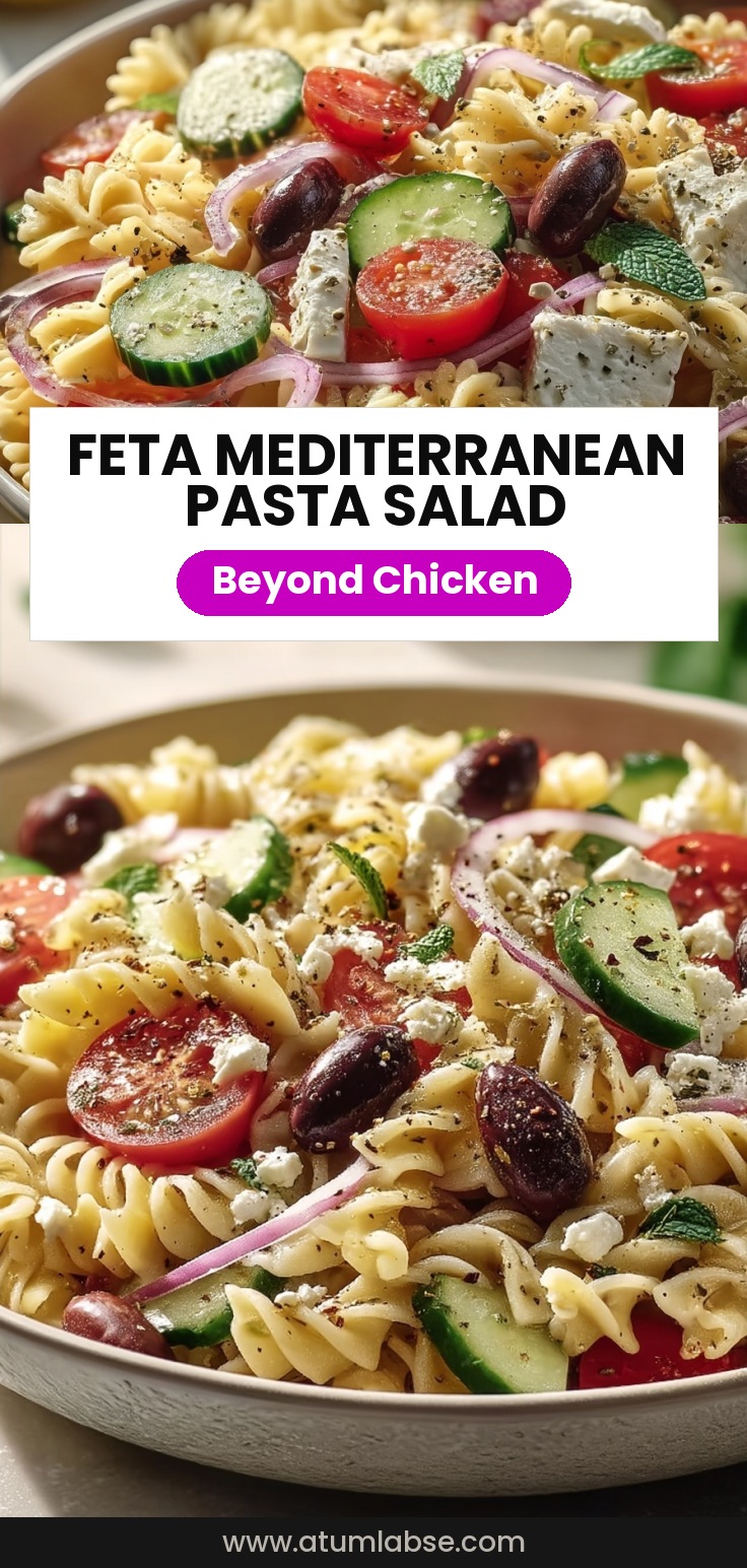 Feta Mediterranean Pasta Salad