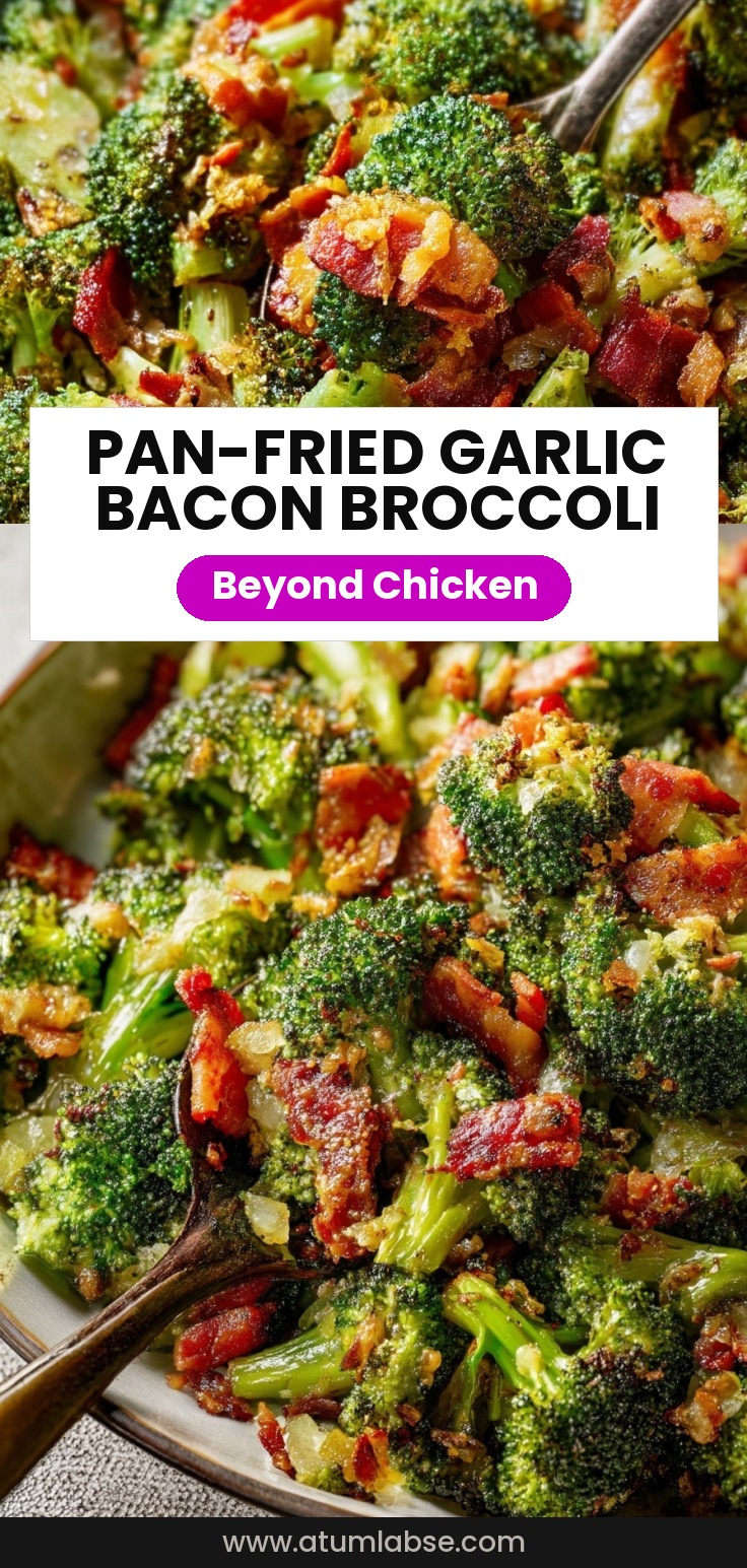 Pan-Fried Garlic Bacon Broccoli